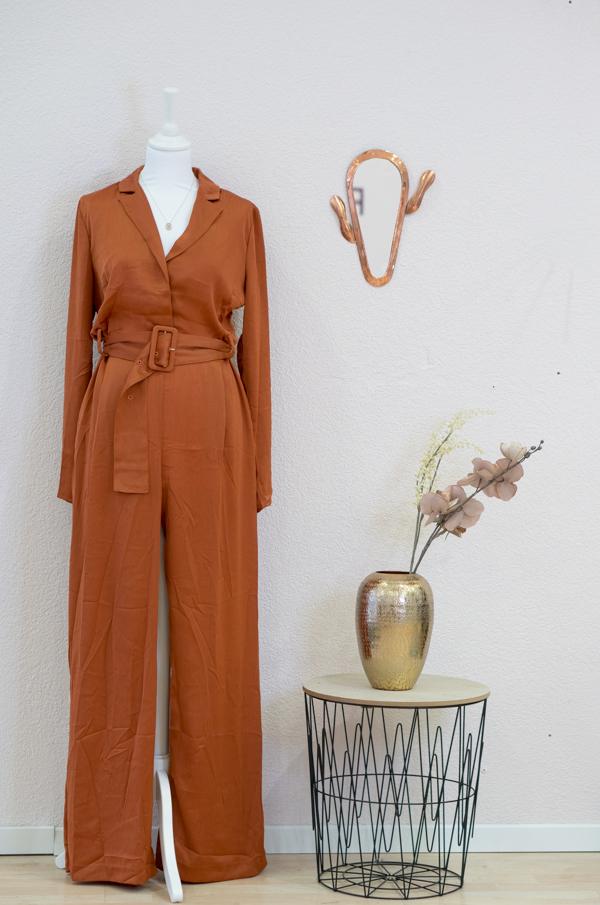 Ladies Woven combinaison - Brown Rust - Flow Fashion 