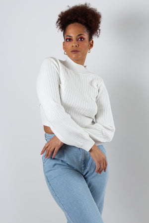
                  
                    Load the image in the gallery,White open back sweater
                  
                