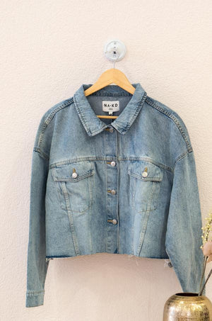 
                  
                    Load the image in the gallery,Cropped Oversized Denim Jacket
                  
                